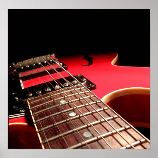 Poster Guitare électrique - Rouge original (Devant)