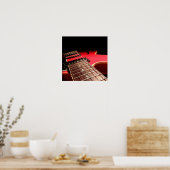 Poster Guitare électrique - Rouge original (Cuisine)