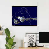 Poster Guitare en acier (Bureau à domicile)