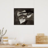 Poster Guitare et bol de fruits, 1926 (Cuisine)