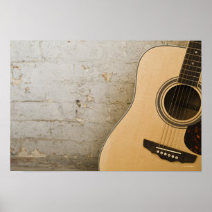 Poster Guitare et briques