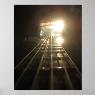 Poster guitare et fenêtre