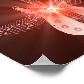 Poster Guitare et notes musicales (Coin)