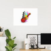 Poster Guitare et piano (Bureau à domicile)