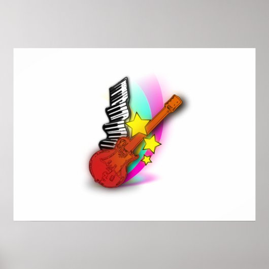 Poster Guitare et piano (Devant)