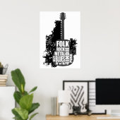Poster Guitare et styles (Bureau à domicile)