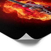 Poster Guitare flamboyante (Coin)