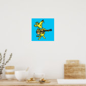 Poster Guitare Jouer Chien (Cuisine)