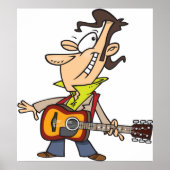 Poster Guitare Man Rockstar (Devant)