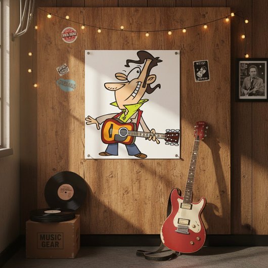 Poster Guitare Man Rockstar