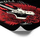 Poster Guitare Rock & Roll Roses (Coin)