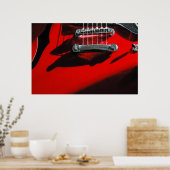 Poster Guitare rouge (Cuisine)