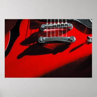 Poster Guitare rouge