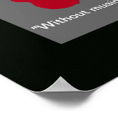 Poster guitare rouge/noir/blanc pour le musicien (Coin)