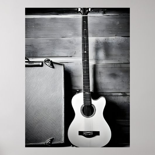 Poster Guitare solitaire (Devant)