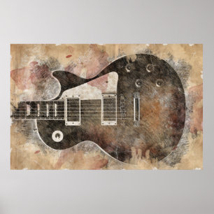 Poster Guitare vintage