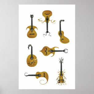 Poster Guitares acoustiques