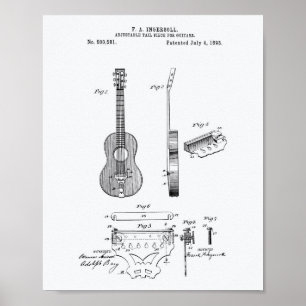 Poster Guitares ajustables 1893 Livre blanc sur l'art des