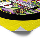 Poster Guitares colorées Mardi Gras (Coin)