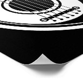 Poster Guitares électriques acoustiques blanches et noire (Coin)