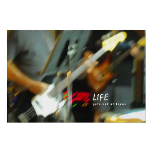 Poster Guitares floues et vie