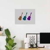 Poster guitares pour murs, musique (Bureau à domicile)