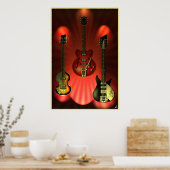 Poster Guitares vintages (Cuisine)