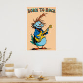 Poster Guitariste du dessin animé (Cuisine)