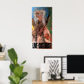 POSTER GUITARISTE EN DIRECT (Bureau à domicile)
