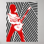 Poster guitariste rouge (Devant)