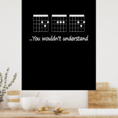 Poster Guitariste Vous Ne Comprendriez Pas Anniversaire (Cuisine)