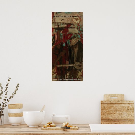 Poster Guitaristes de Rasta (Cuisine)