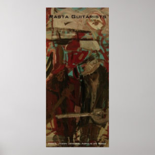 Poster Guitaristes rasta