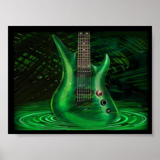 Poster Guitarra verde (Devant)