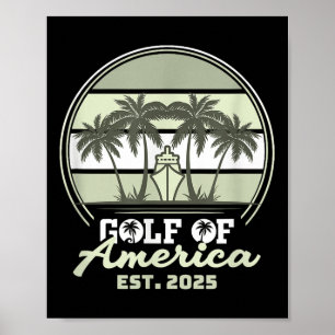 Poster Gulf Of Usa America Shirt Est 2025 Retro Vintage B