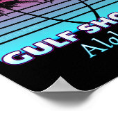 Poster Gulf Shores Alabama Cadeau de vacances (Coin)