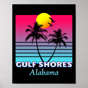 Poster Gulf Shores Alabama Cadeau de vacances