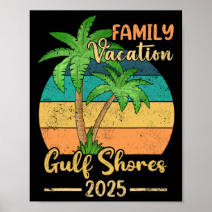Poster Gulf Shores Beach Alabama Famille Vacances 2025 So