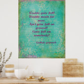 Poster Gullah Proverb (Keuken)