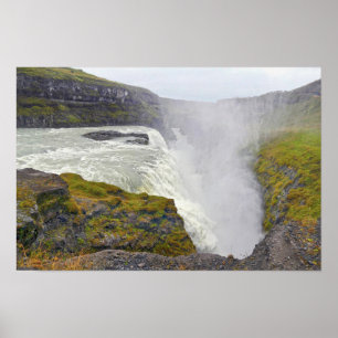 Poster Gullfoss, Cascade d'Or, Islande