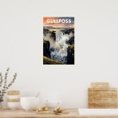 Poster Gullfoss Islande Voyage Rétro (Cuisine)