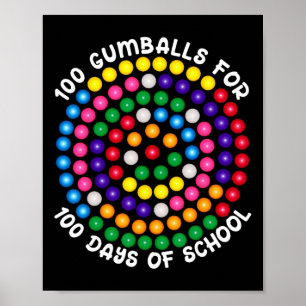 Poster Gumballs Pour 100 Jours D'École