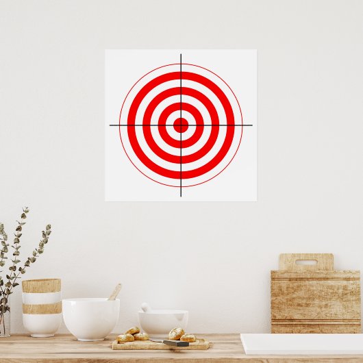 Poster gun shooting range bulls eye target symbol (Cuisine)