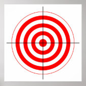 Poster gun shooting range bulls eye target symbol (Devant)