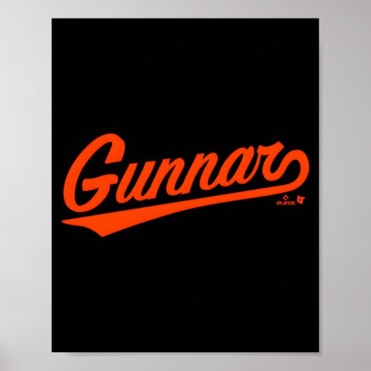 Poster Gunnar Henderson Baltimore Text Baltimore Baseball (Devant)