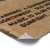 Poster Gunslinger de l'affiche Recherchée de l'ouest (Coin)