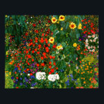 Poster Gustav Klimt<br><div class="desc">Peinture d'art par Gustav Klimt,  Jardin Agricole avec Tournesols</div>