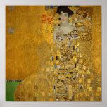 Poster Gustav Klimt<br><div class="desc">Adele Bloch-Bauer I par Gustav Klimt. Beautiful painting of a beautiful woman with a lovely smile. Painted in golden colors with artistic values of art noveau. Available on many different gift ideas and wonderful products for art lovers. Check out our store for related products with this artwork and donc discover...</div>