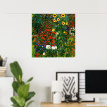 Poster Gustav Klimt<br><div class="desc">Peinture d'art par Gustav Klimt,  Jardin Agricole avec Tournesols</div>