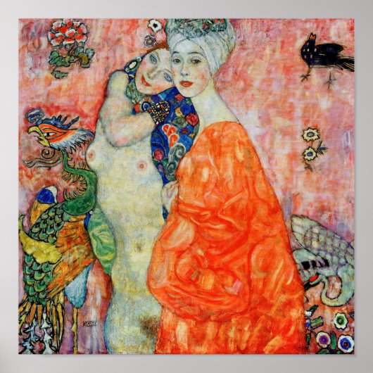 Poster Gustav Klimt - Amies (Devant)
